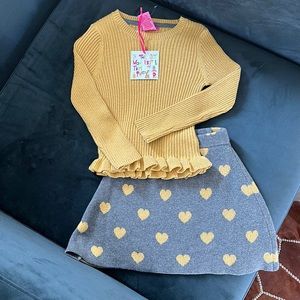 Isaac Mizrahi Three piece sweater, skirt & purse outfit